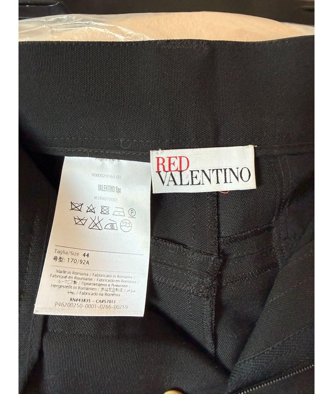 RED VALENTINO Черные ацетатные кюлоты, фото 3