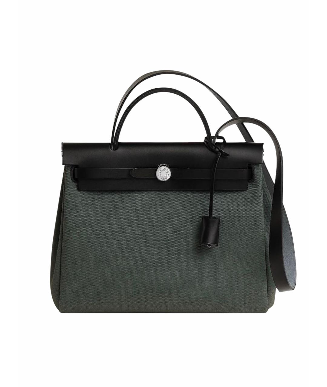 HERMES Хаки кожаная сумка через плечо, фото 1