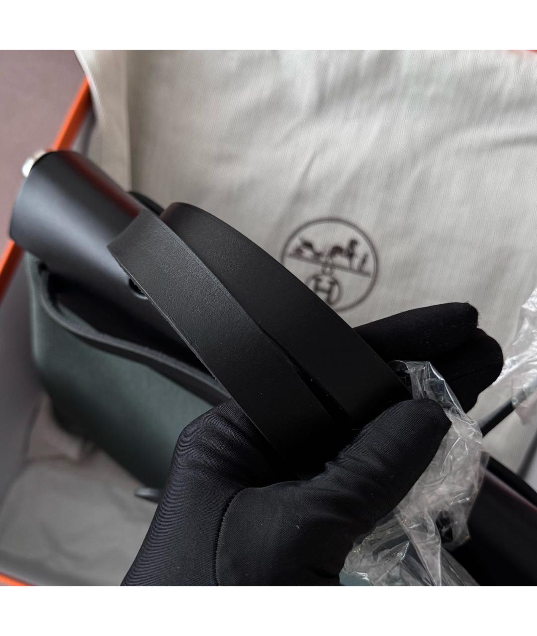 HERMES Хаки кожаная сумка через плечо, фото 7