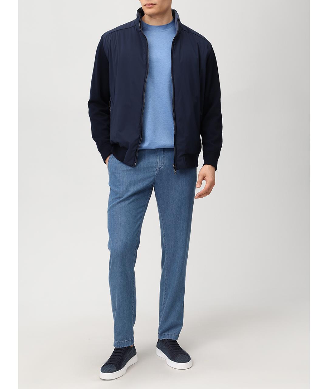 PAUL & SHARK Голубая хлопковая футболка, фото 2