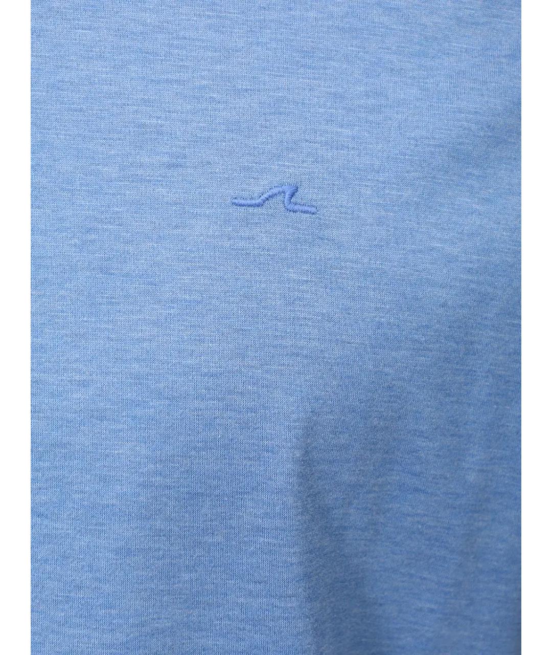 PAUL & SHARK Голубая хлопковая футболка, фото 6