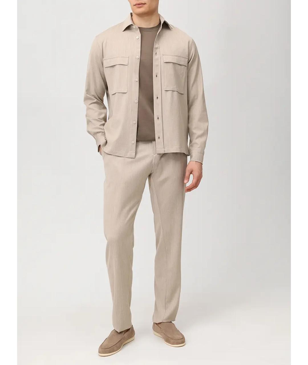 PAUL & SHARK Коричневая хлопковая футболка, фото 2