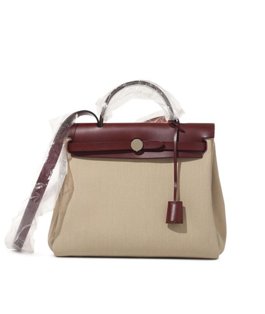 HERMES Бежевая кожаная сумка через плечо, фото 9