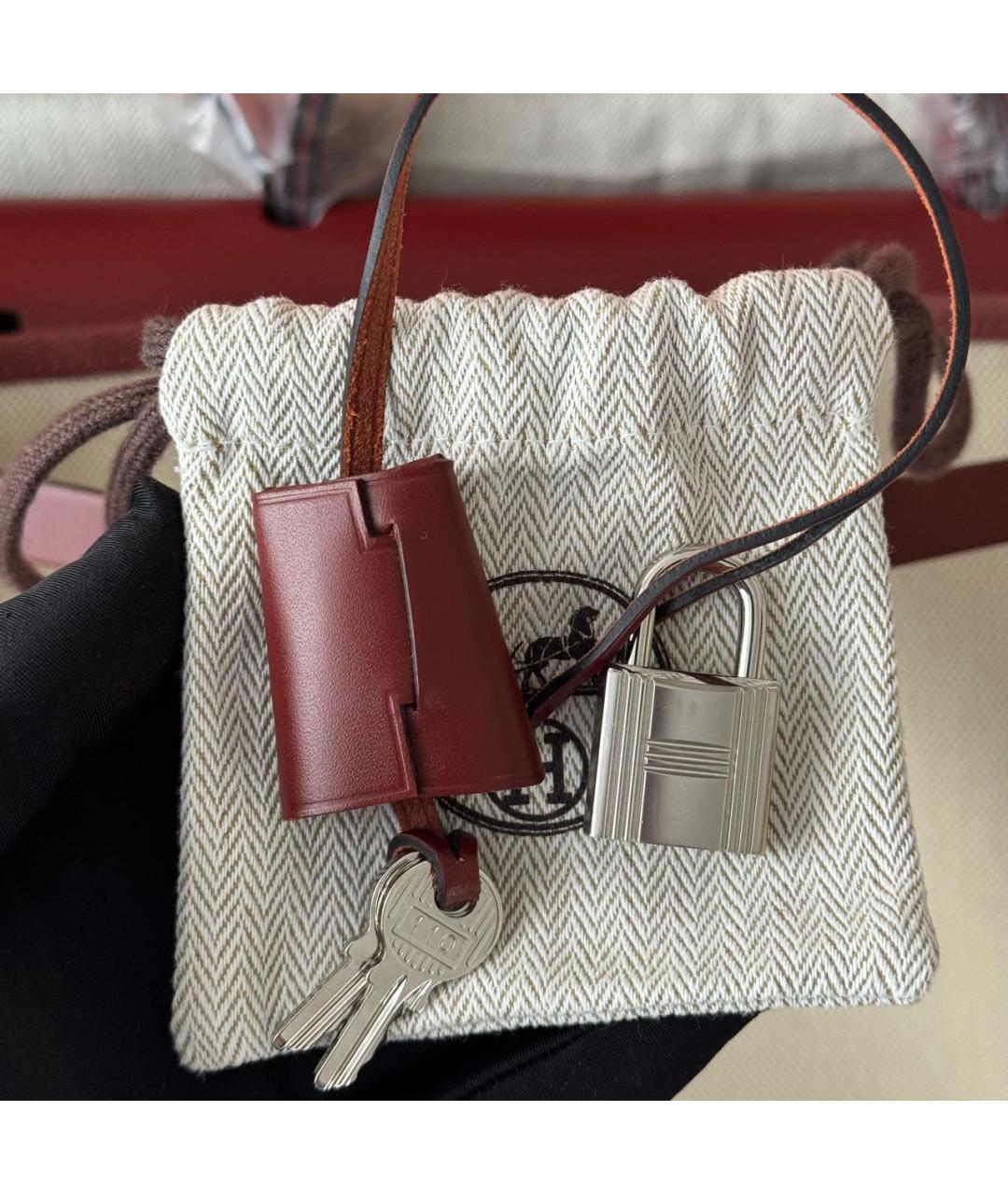 HERMES Бежевая кожаная сумка через плечо, фото 8