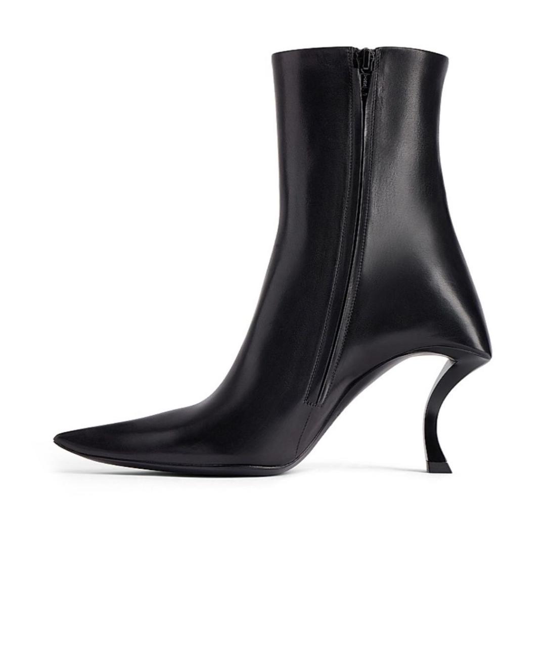 BALENCIAGA Черные кожаные ботильоны, фото 5