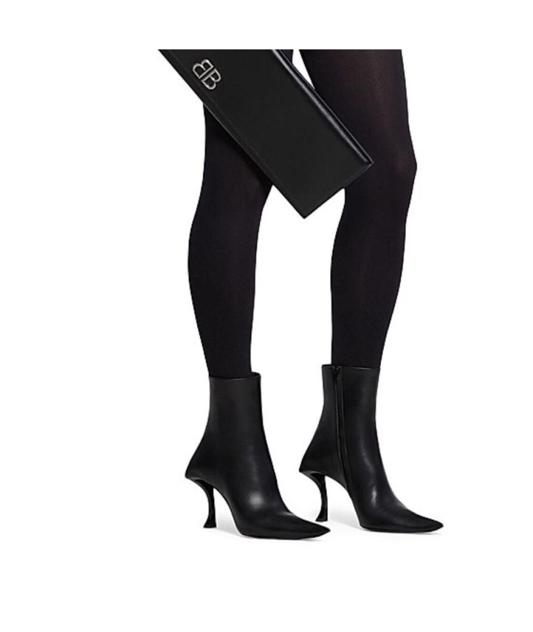 BALENCIAGA Черные кожаные ботильоны, фото 7