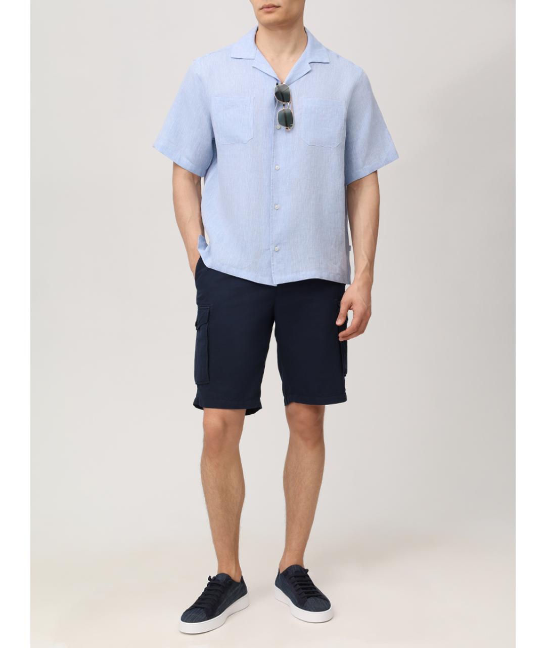 PAUL & SHARK Темно-синие хлопковые шорты, фото 2