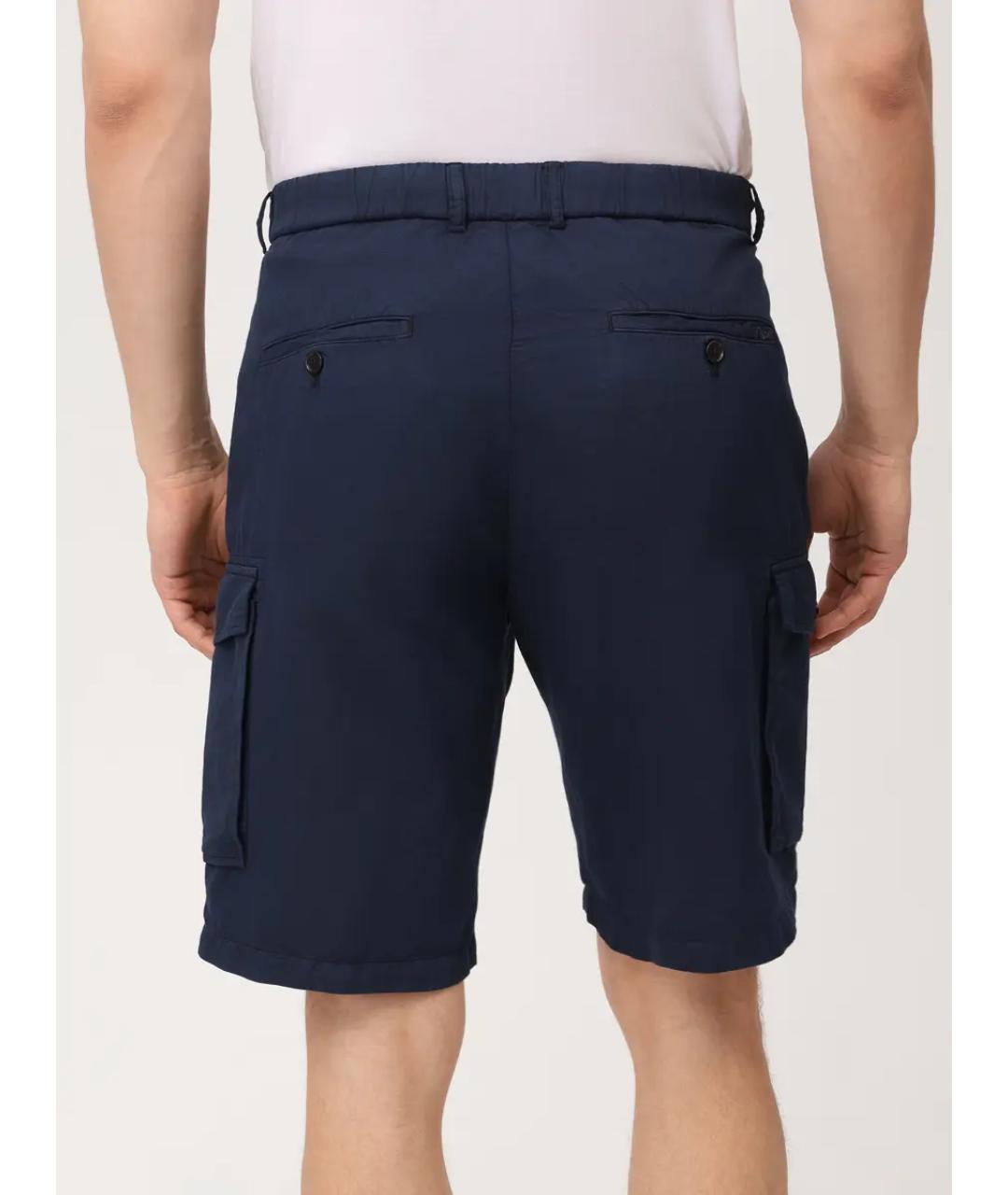 PAUL & SHARK Темно-синие хлопковые шорты, фото 3