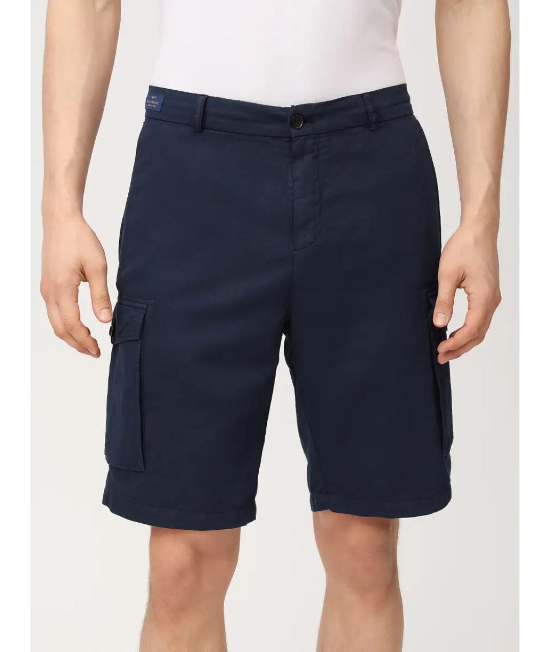 PAUL & SHARK Темно-синие хлопковые шорты, фото 4