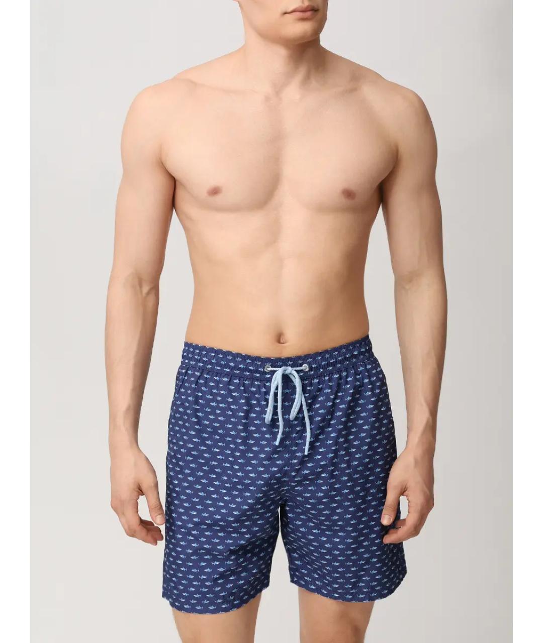 PAUL & SHARK Синие полиэстеровые шорты, фото 2