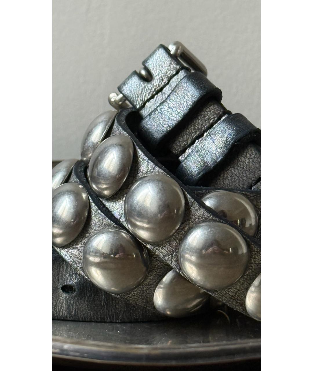 ANN DEMEULEMEESTER Черный кожаный ремень, фото 5