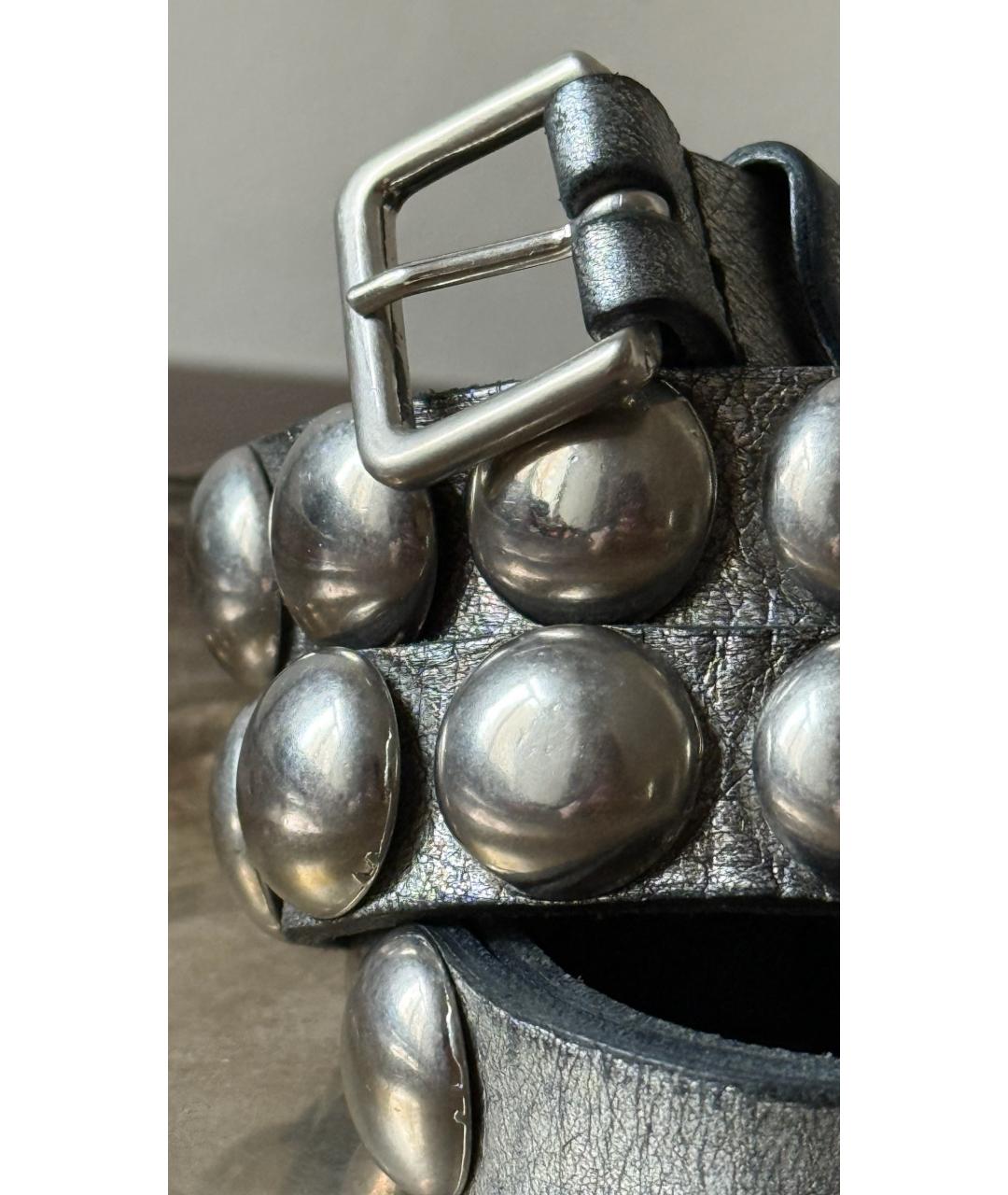 ANN DEMEULEMEESTER Черный кожаный ремень, фото 4