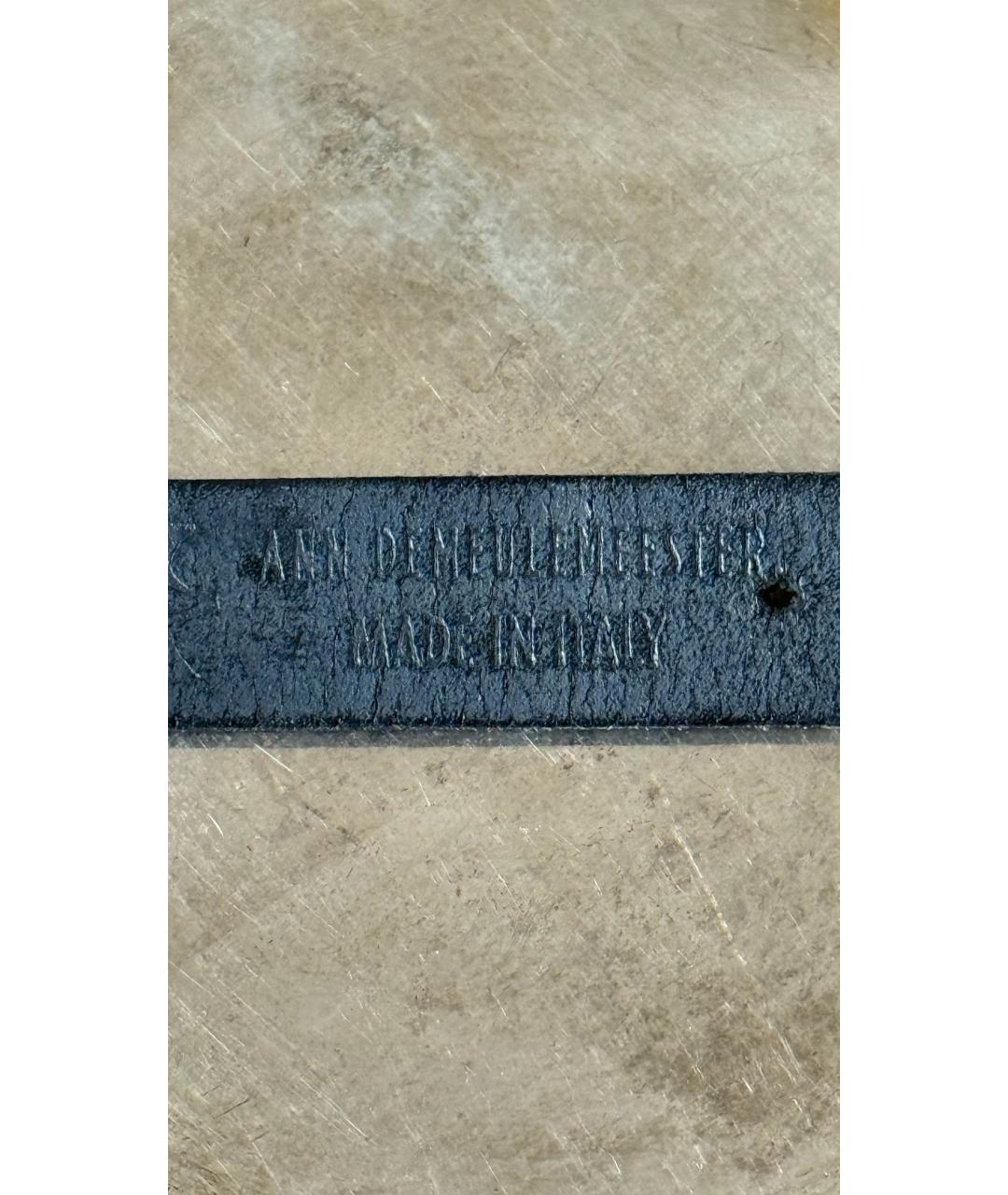 ANN DEMEULEMEESTER Черный кожаный ремень, фото 6