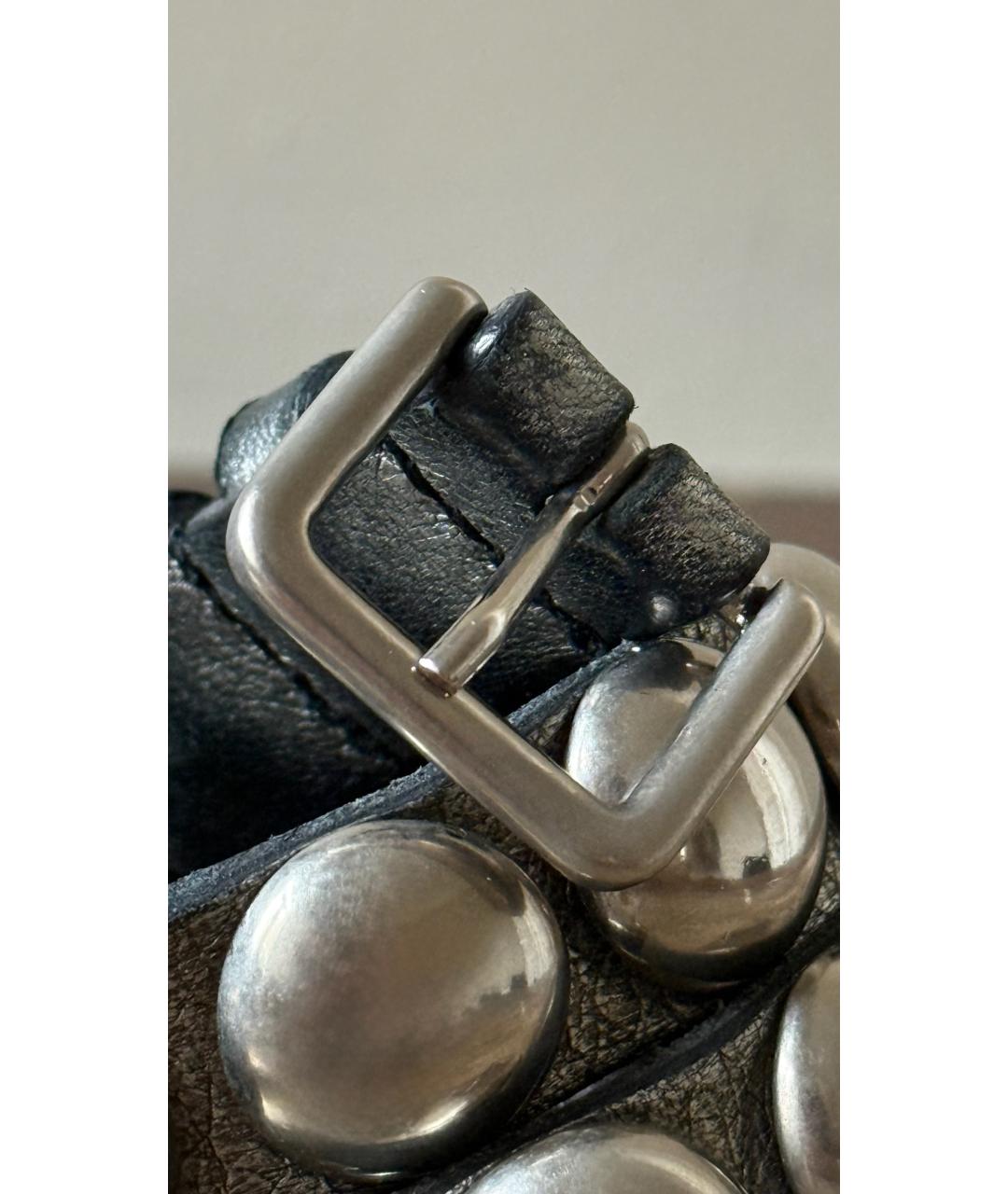 ANN DEMEULEMEESTER Черный кожаный ремень, фото 3