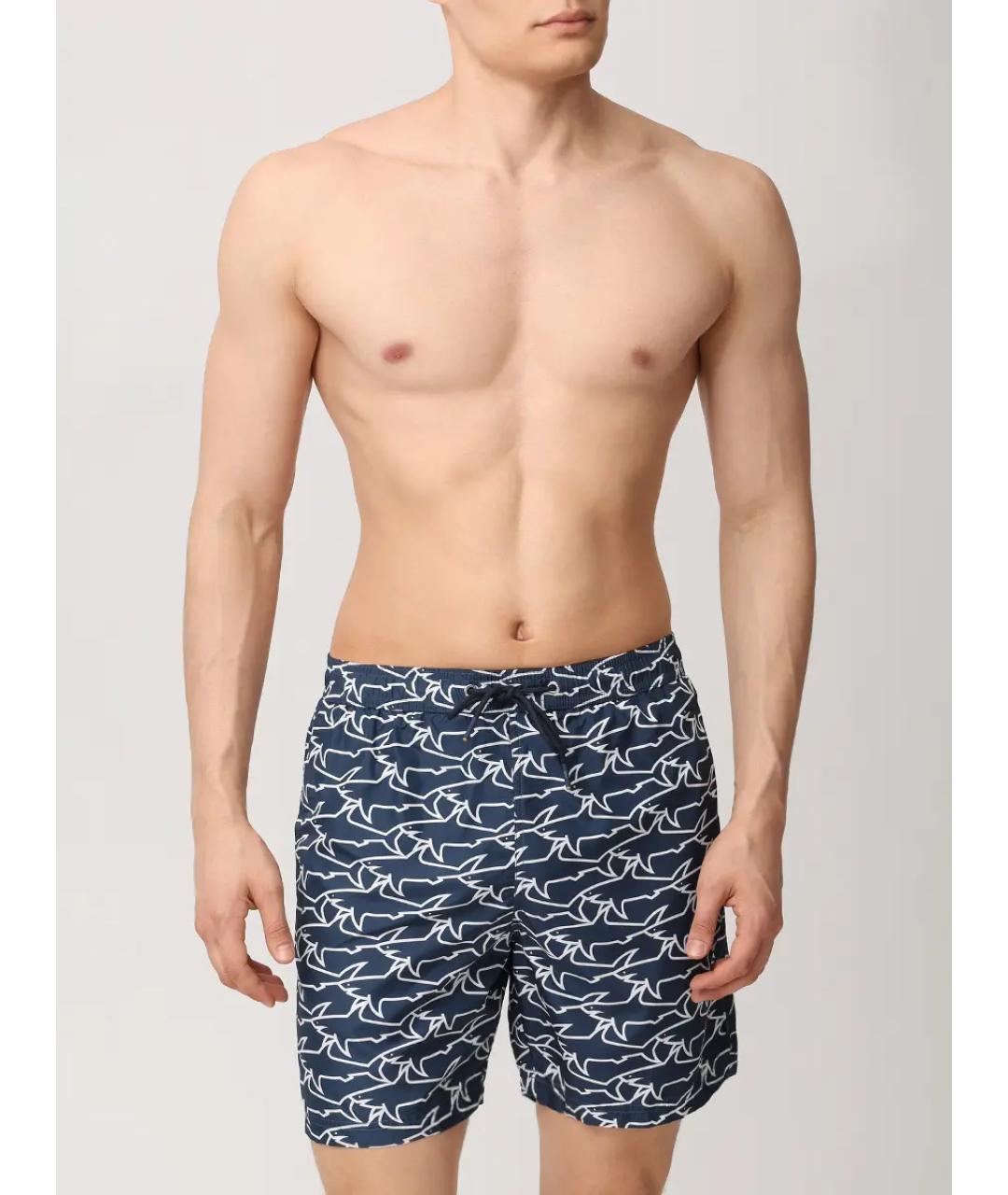 PAUL & SHARK Синие полиэстеровые шорты, фото 2