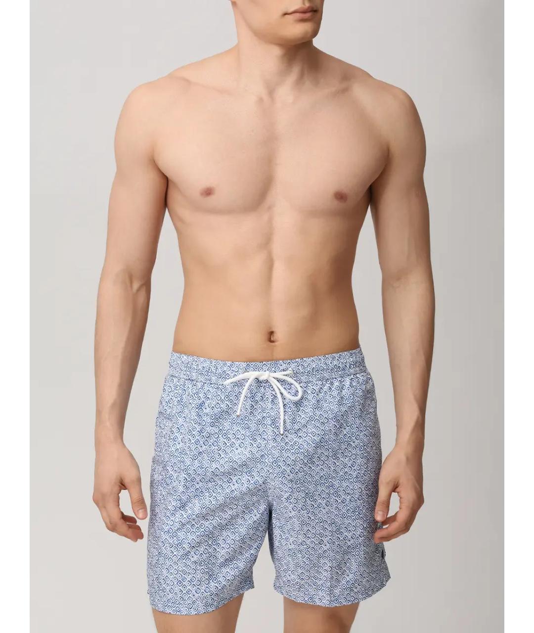 PAUL & SHARK Голубые полиэстеровые шорты, фото 2