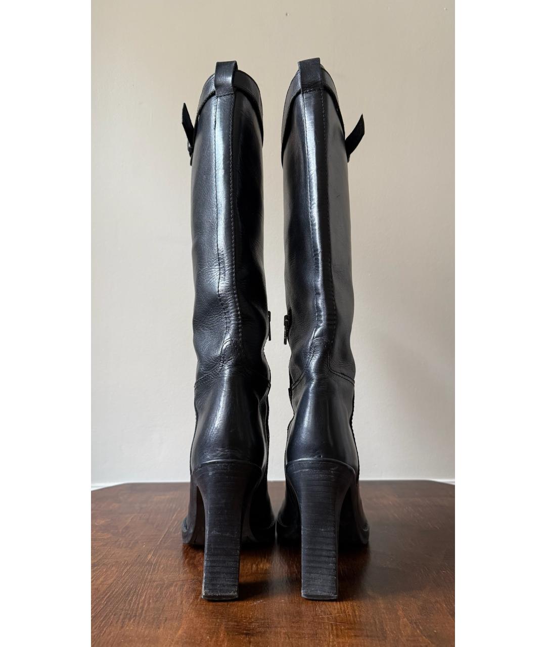 ANN DEMEULEMEESTER Черные кожаные ботильоны, фото 4