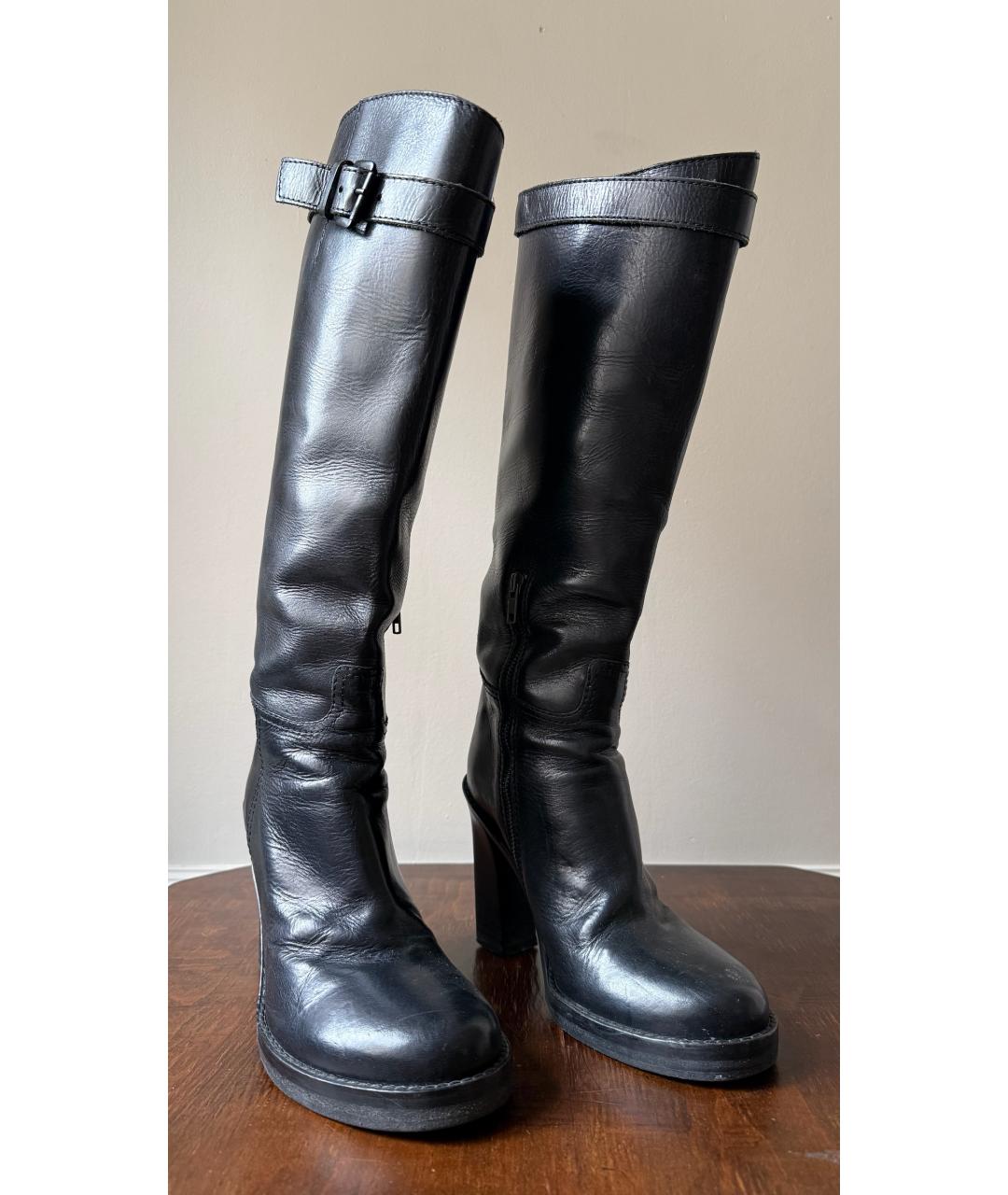 ANN DEMEULEMEESTER Черные кожаные ботильоны, фото 2