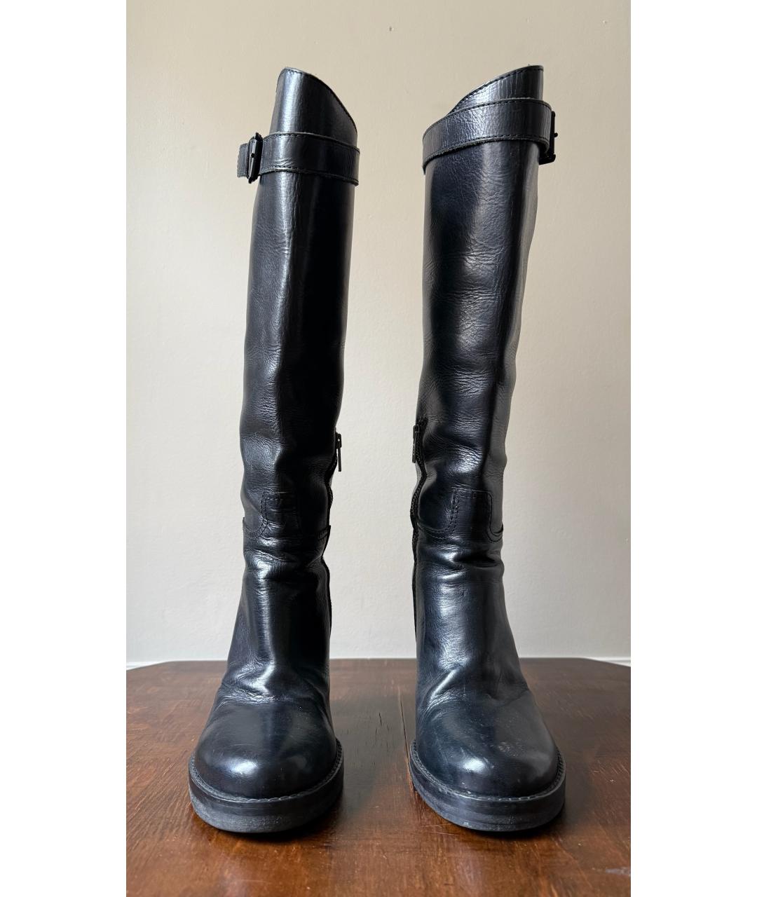 ANN DEMEULEMEESTER Черные кожаные ботильоны, фото 3