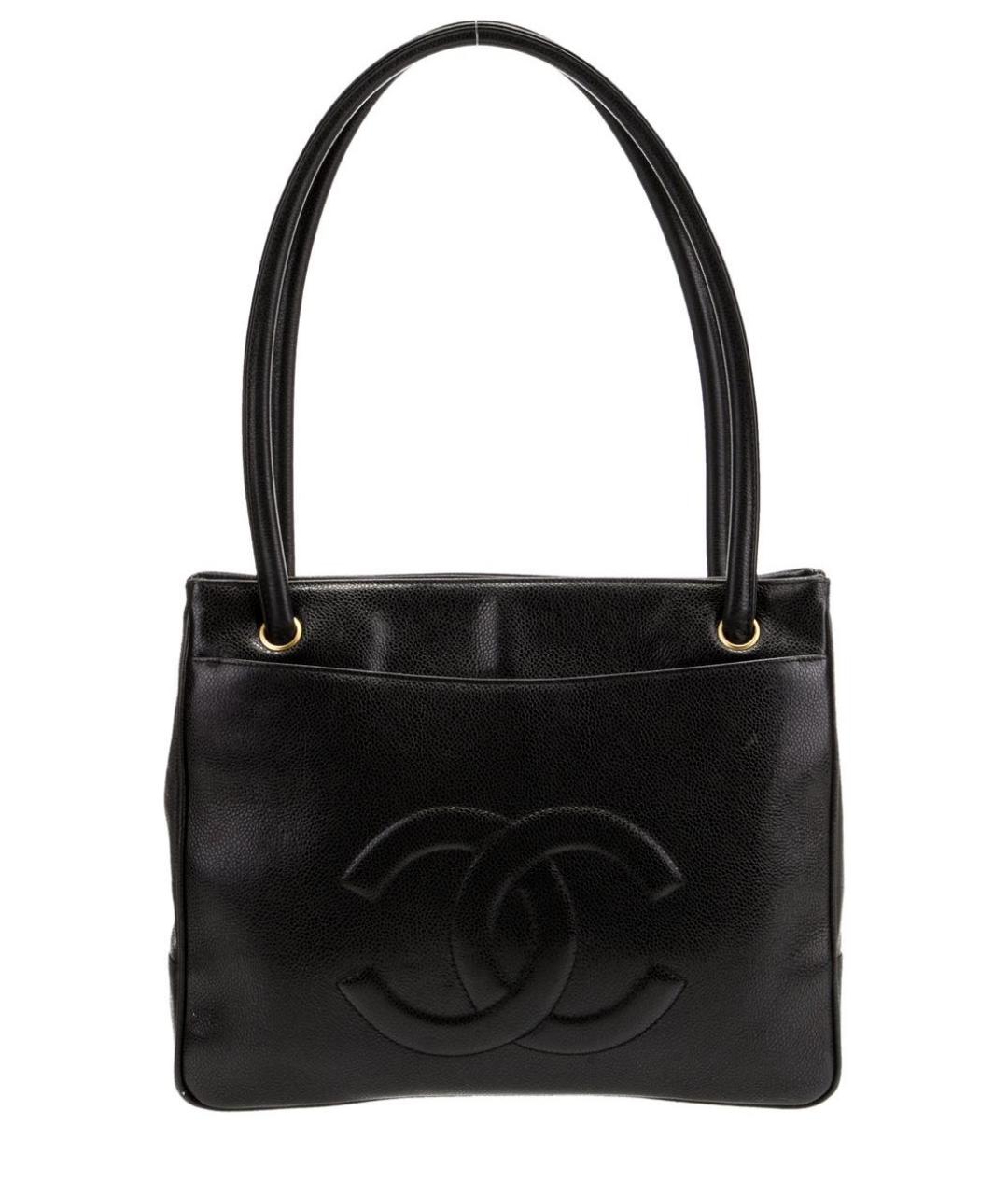 CHANEL Черная кожаная сумка через плечо, фото 6