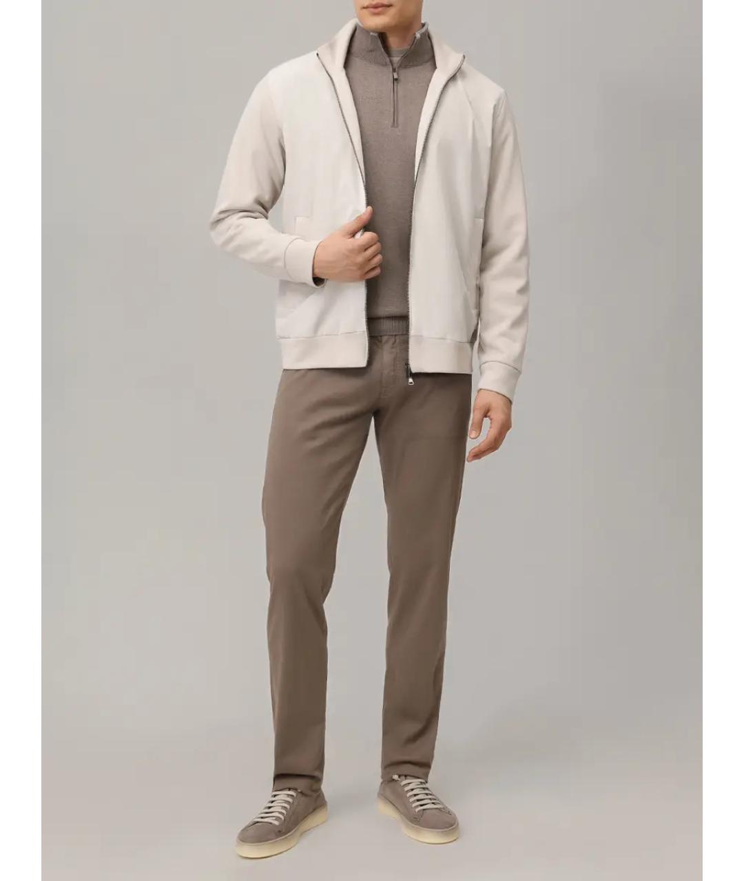 PAUL & SHARK Коричневый шелковый джемпер / свитер, фото 2