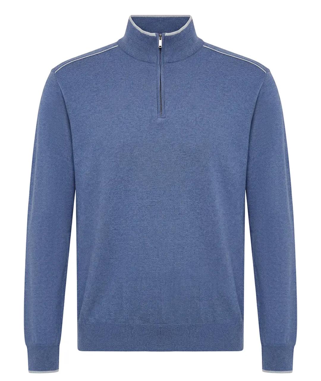 PAUL & SHARK Голубой шелковый джемпер / свитер, фото 1