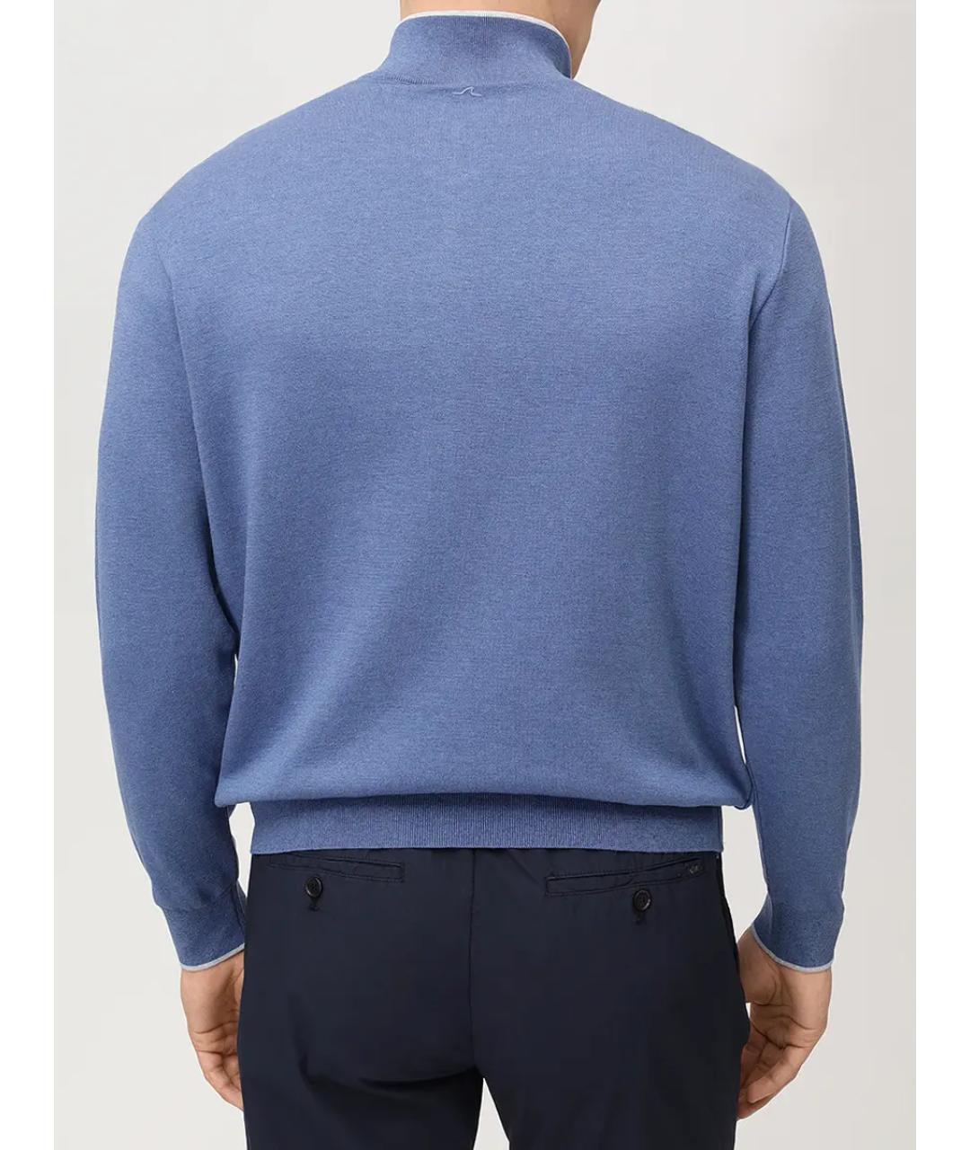 PAUL & SHARK Голубой шелковый джемпер / свитер, фото 3