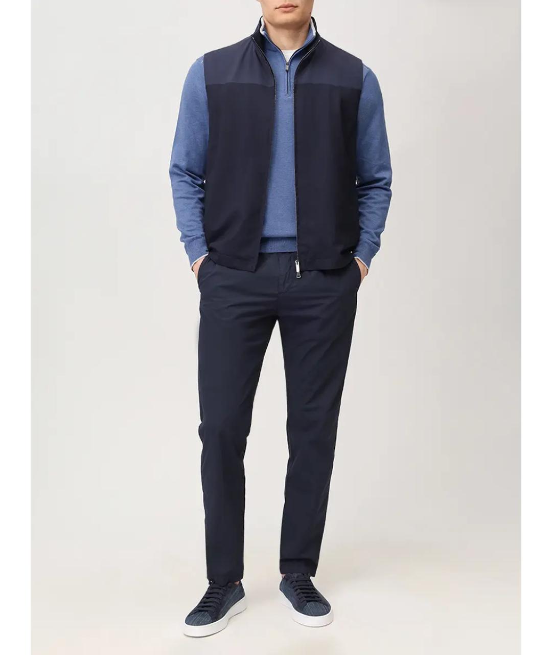 PAUL & SHARK Голубой шелковый джемпер / свитер, фото 2