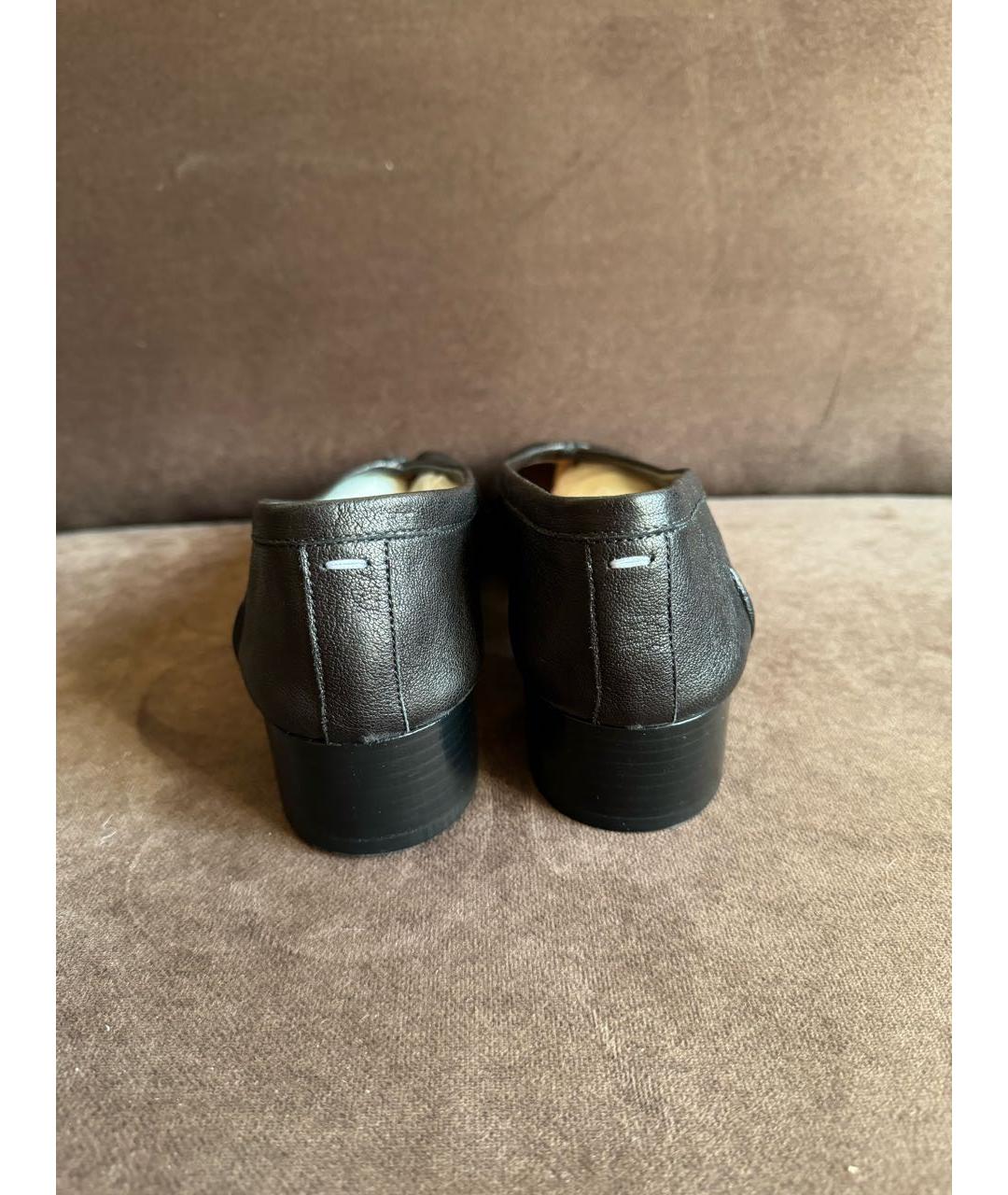 MAISON MARGIELA Черные кожаные туфли, фото 3