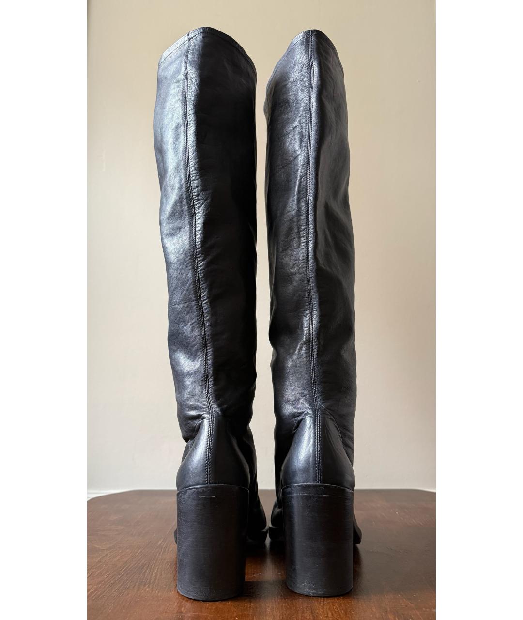 ANN DEMEULEMEESTER Черные кожаные ботинки, фото 4