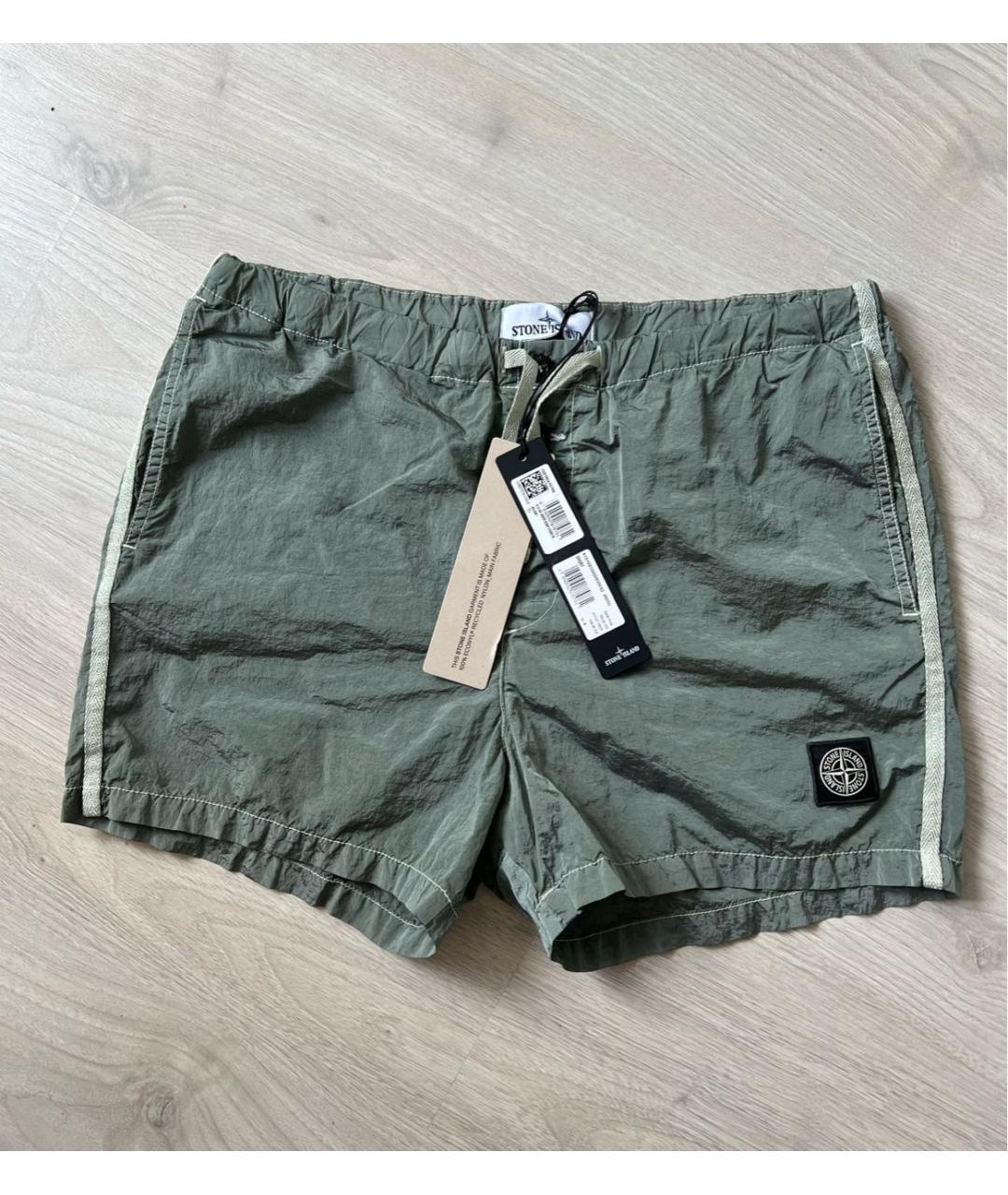 STONE ISLAND Зеленые шорты, фото 9