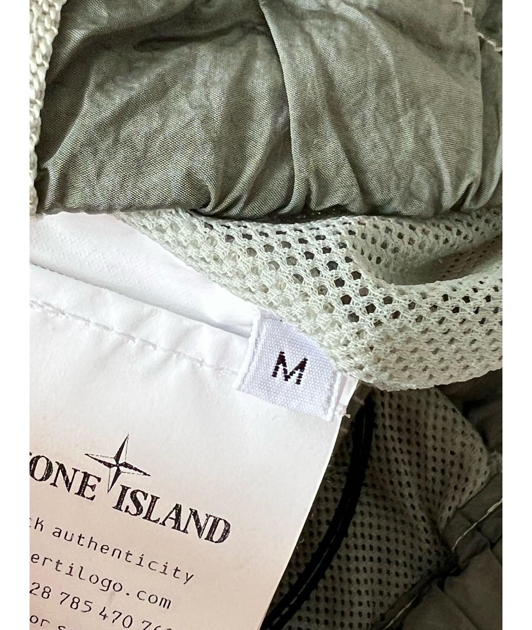 STONE ISLAND Зеленые шорты, фото 4