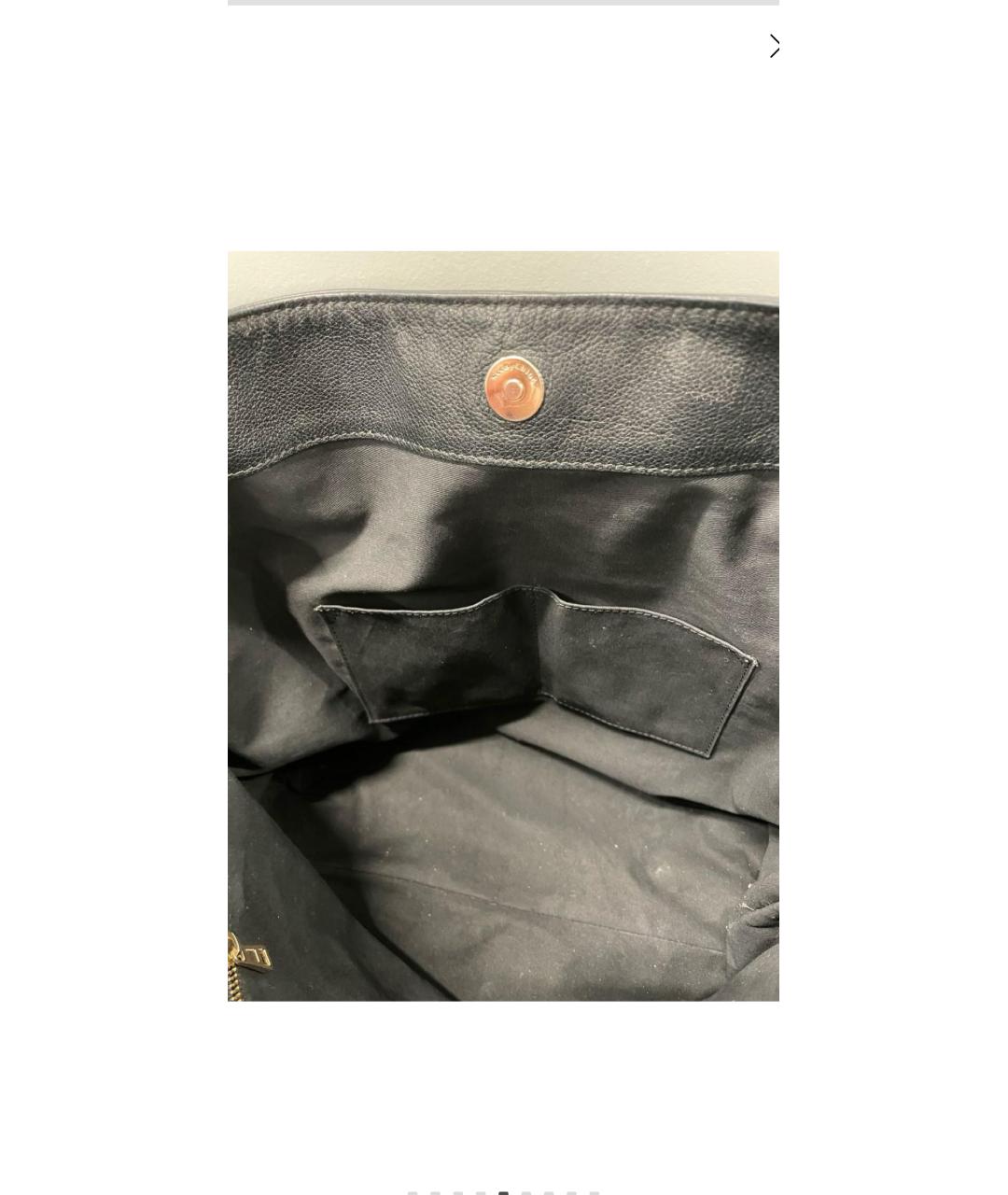 SEE BY CHLOE Черная кожаная сумка тоут, фото 6