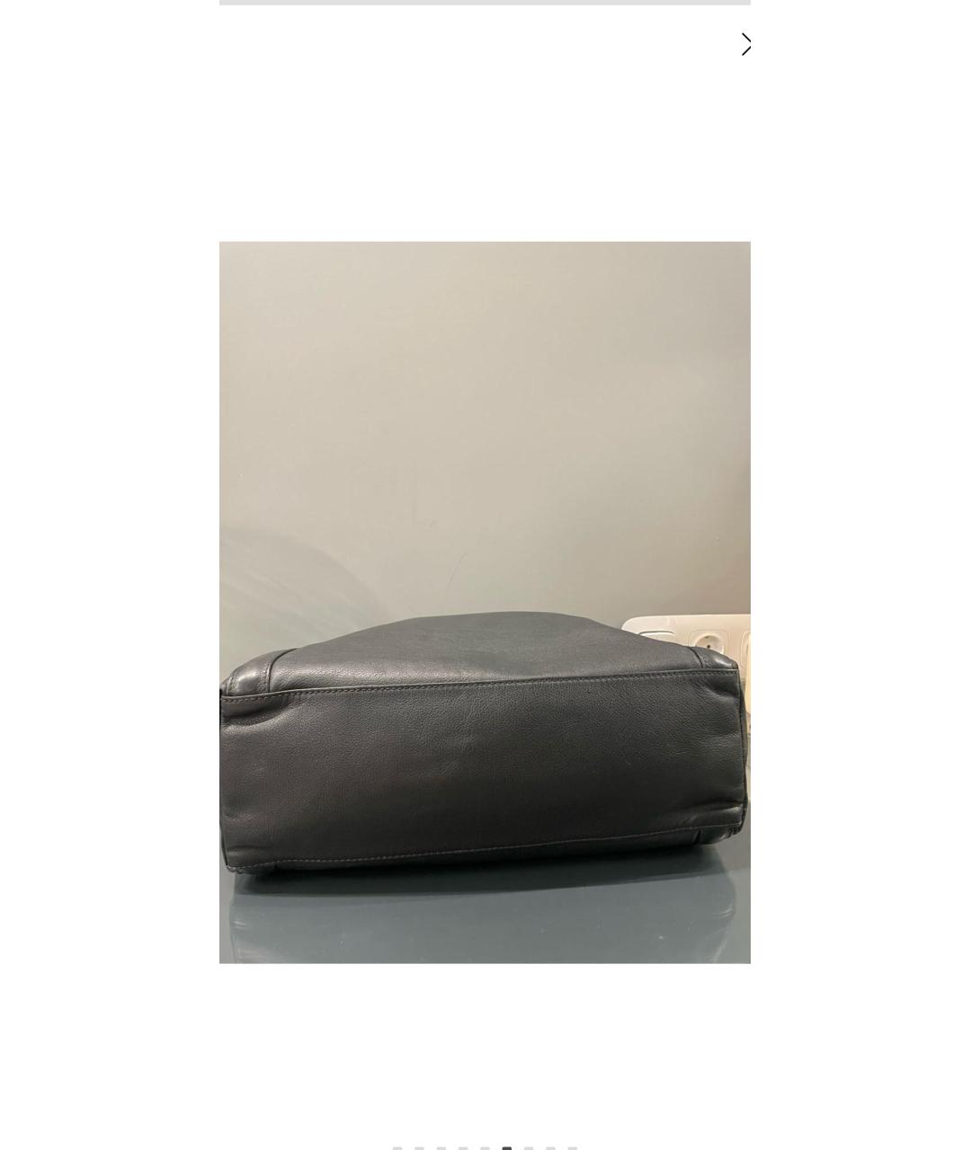 SEE BY CHLOE Черная кожаная сумка тоут, фото 5