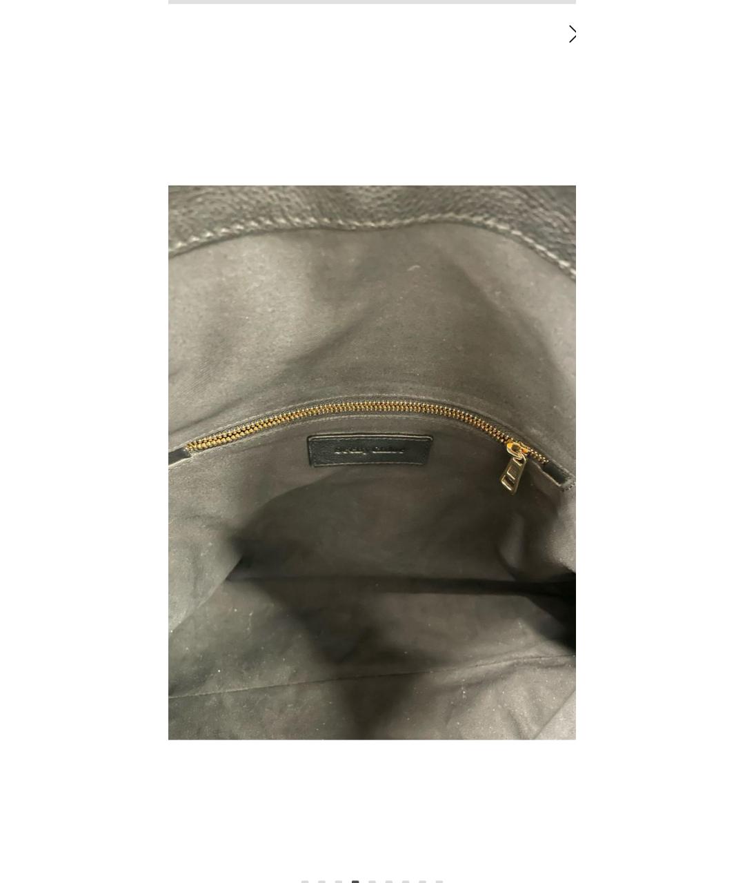 SEE BY CHLOE Черная кожаная сумка тоут, фото 4