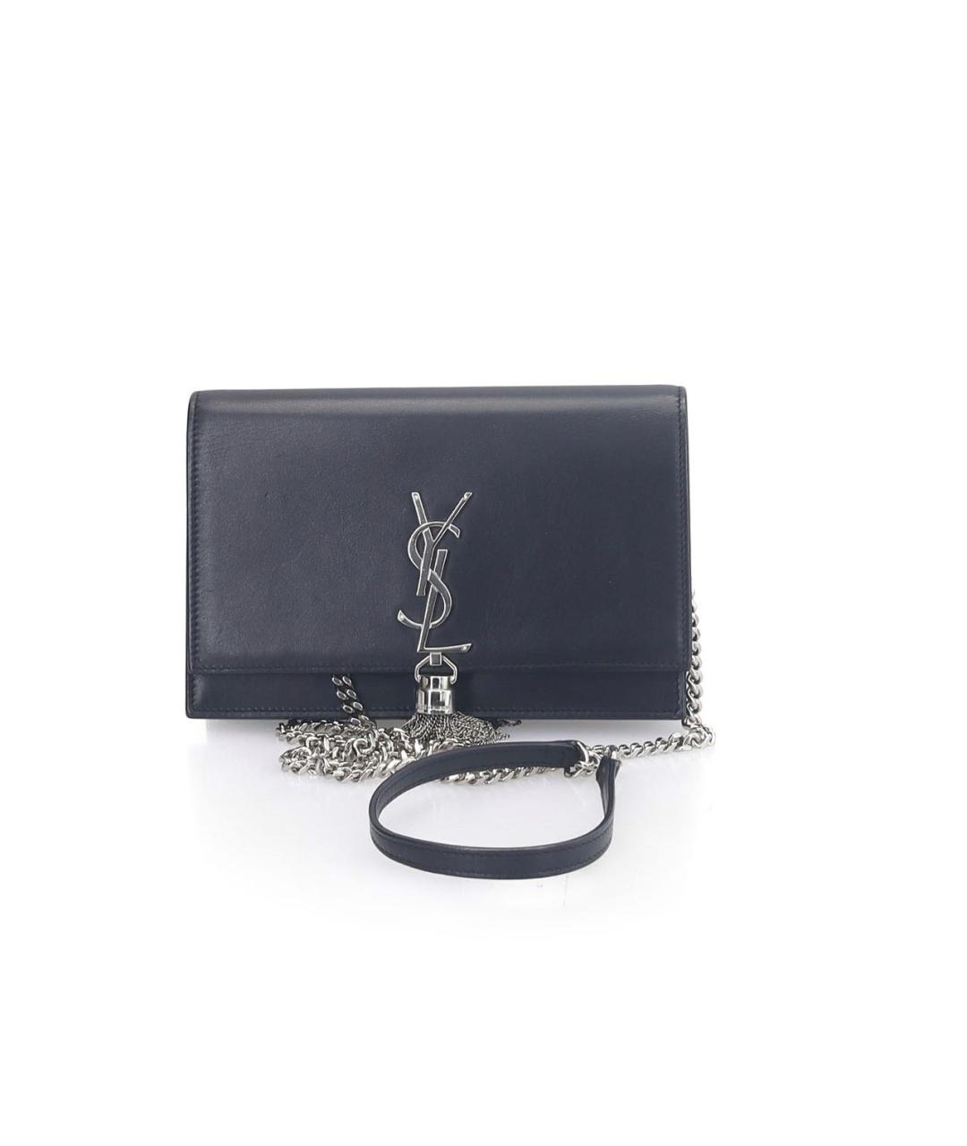 SAINT LAURENT Черная кожаная сумка через плечо, фото 4