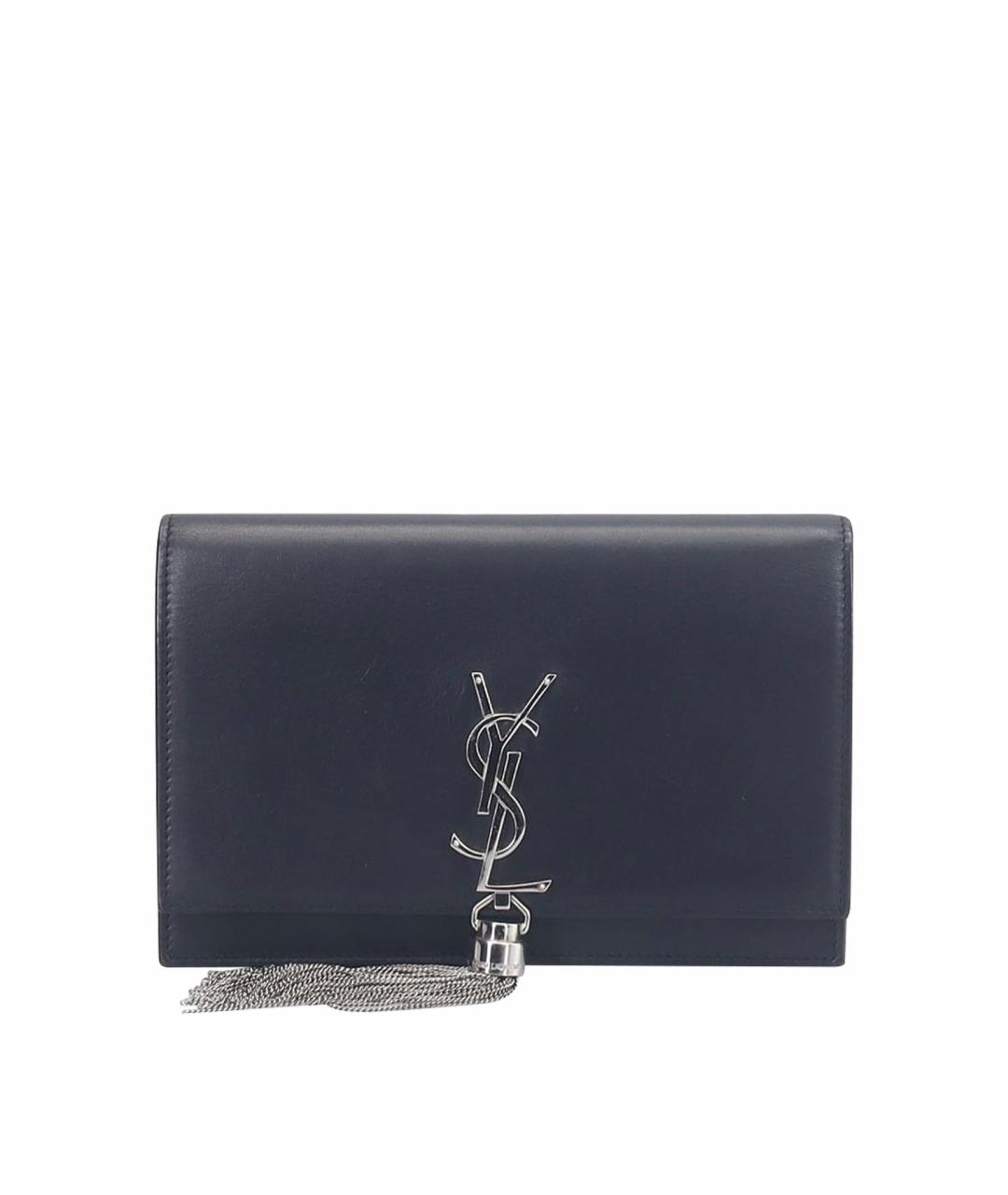 SAINT LAURENT Черная кожаная сумка через плечо, фото 1