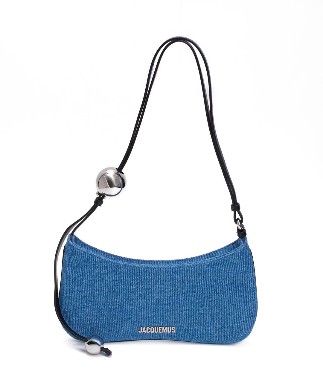 JACQUEMUS Голубая деним сумка через плечо, фото 2