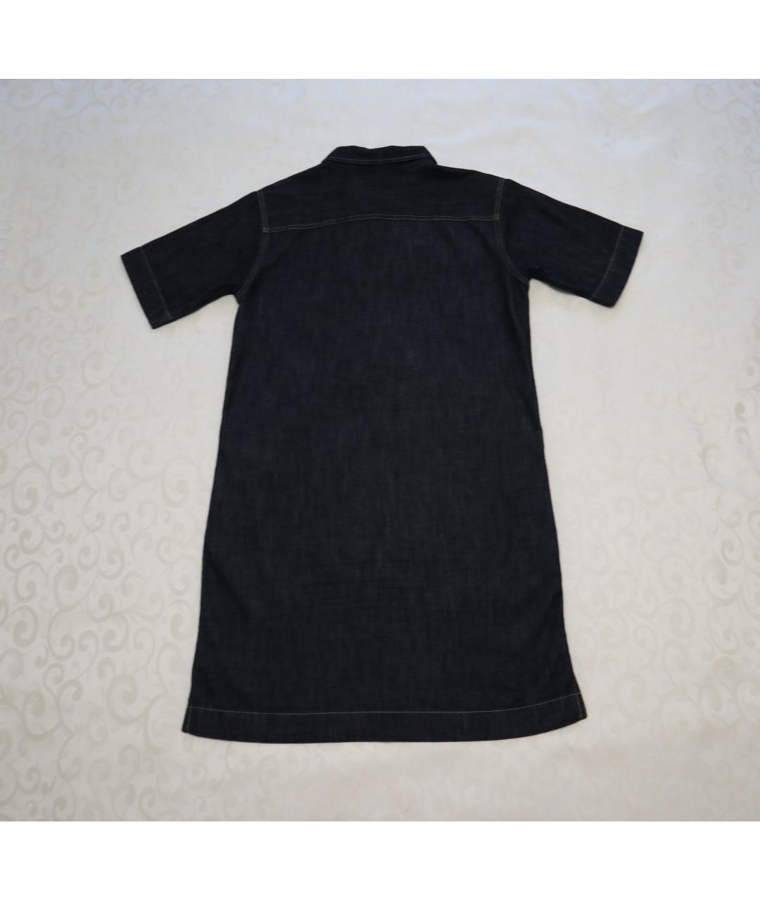 RALPH LAUREN Темно-синее хлопковое повседневное платье, фото 2