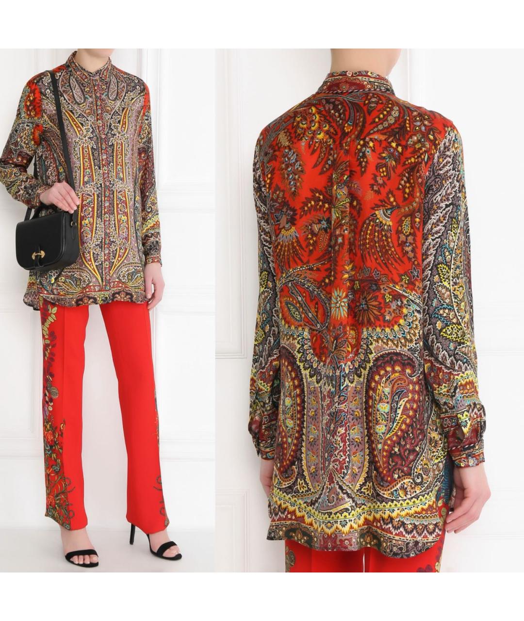 ETRO Мульти шелковая рубашка, фото 7