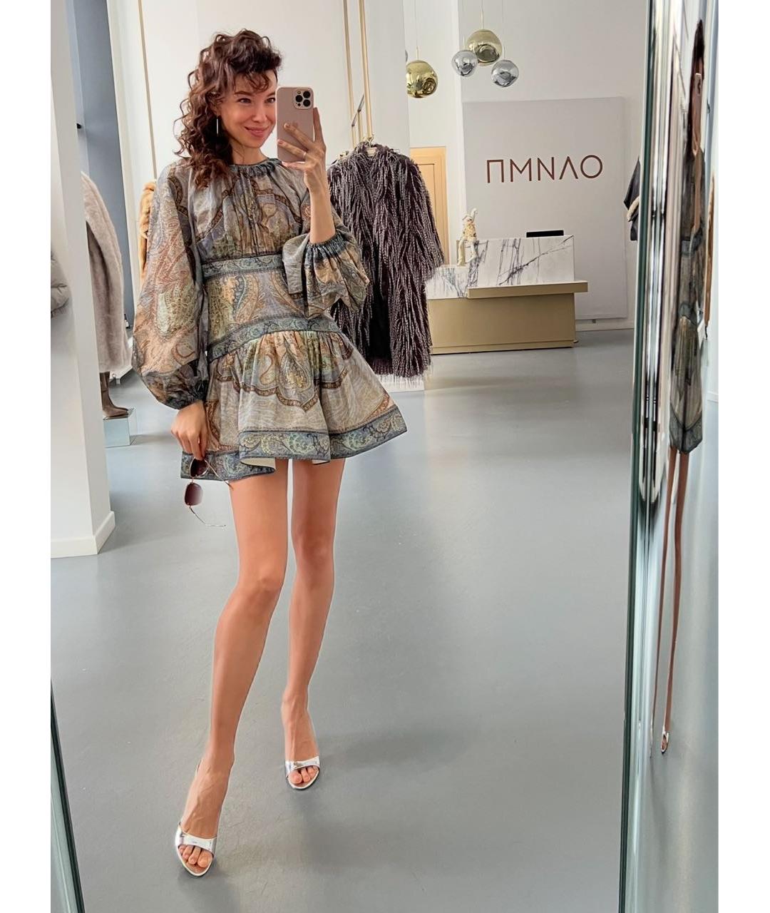 ZIMMERMANN Фиолетовое хлопковое коктейльное платье, фото 6