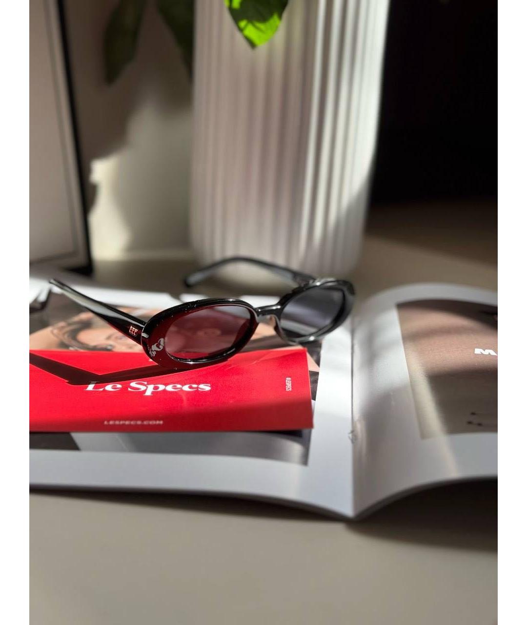 LE SPECS Черные металлические солнцезащитные очки, фото 3