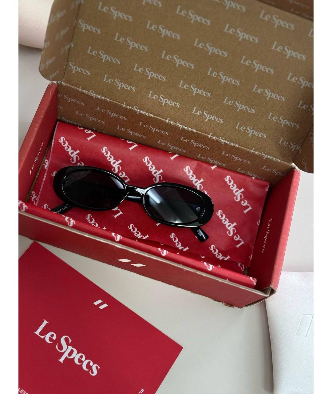 LE SPECS Черные металлические солнцезащитные очки, фото 4