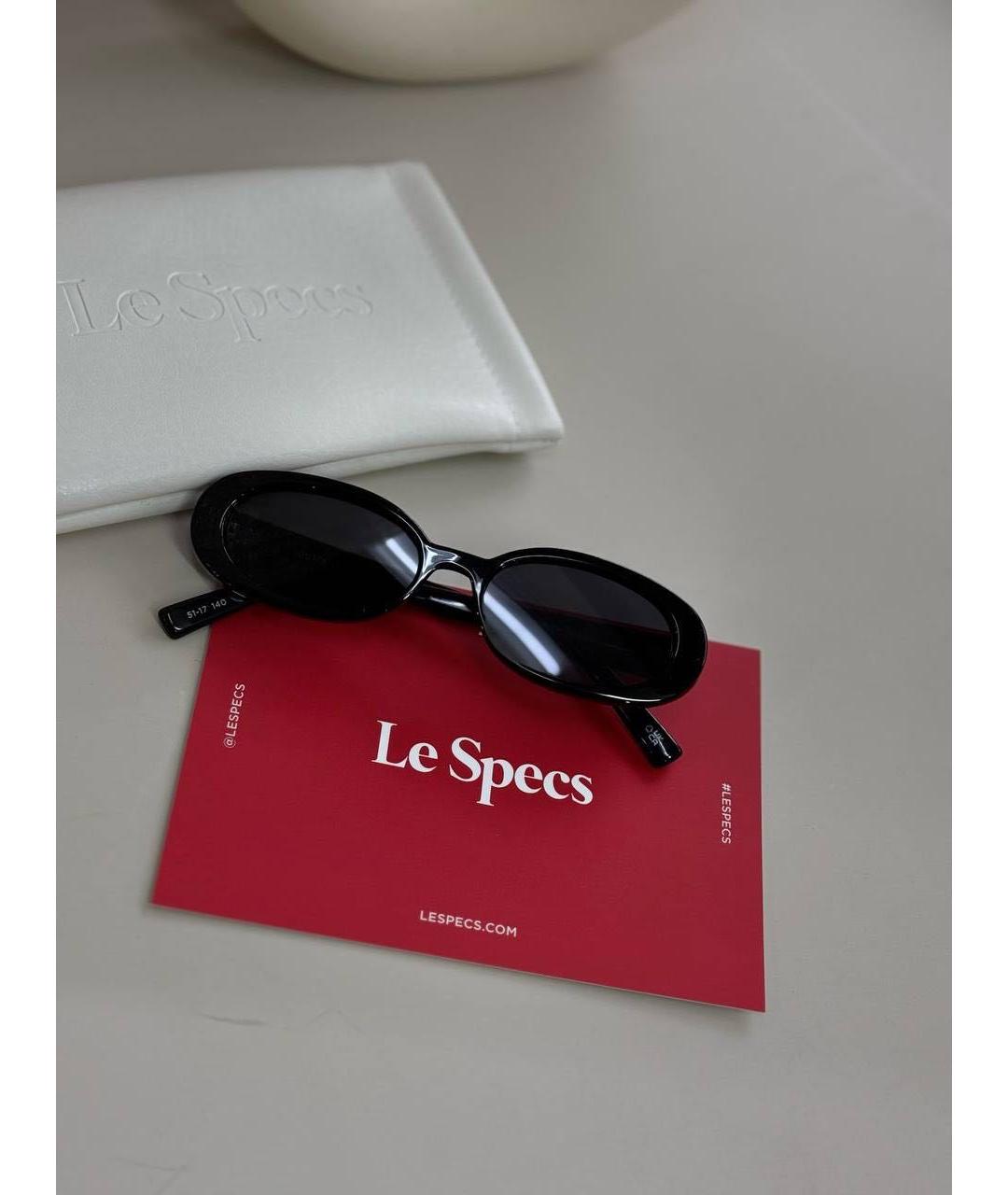 LE SPECS Черные металлические солнцезащитные очки, фото 5