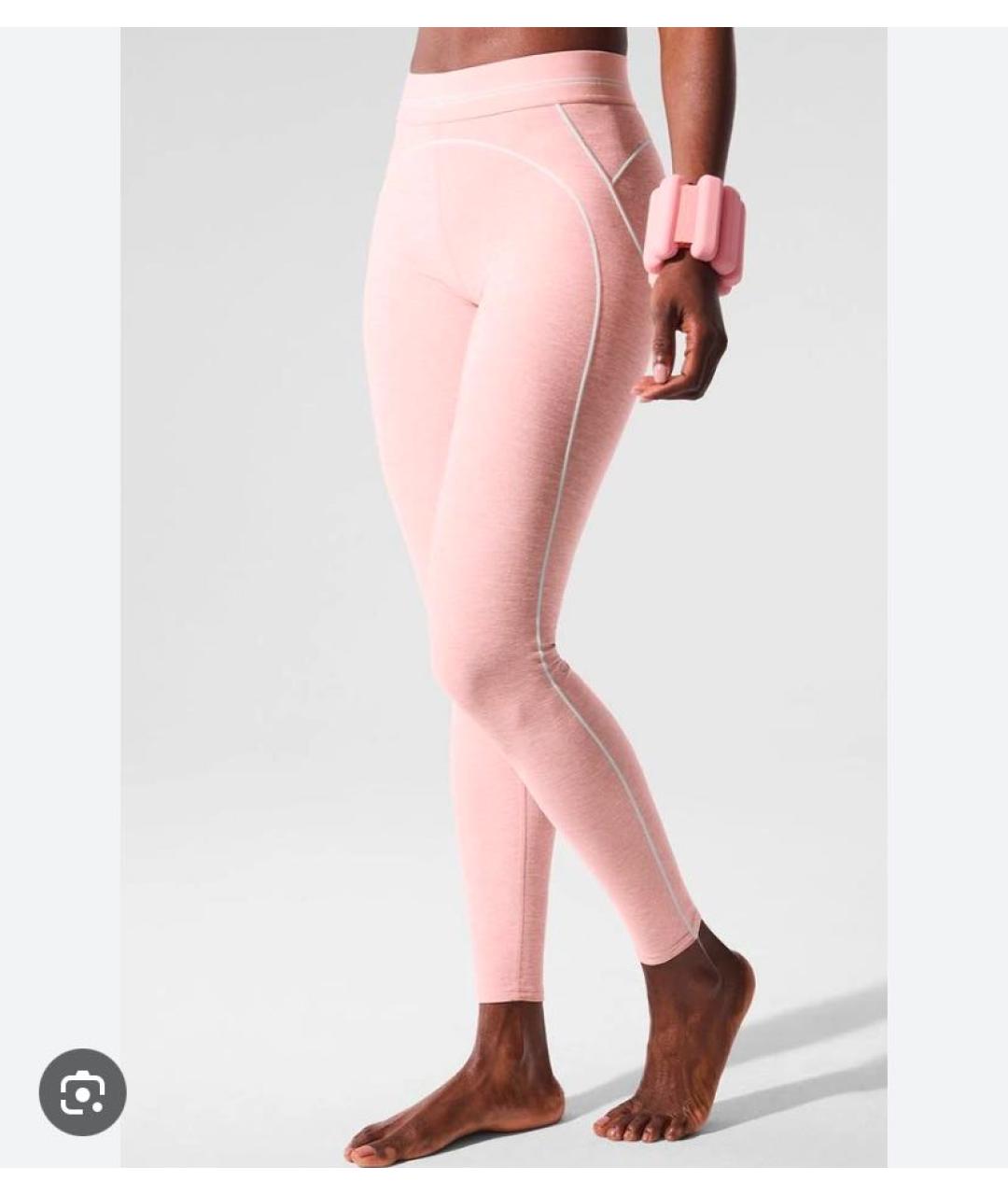 ALO YOGA Розовые хлопковые спортивные брюки и шорты, фото 2