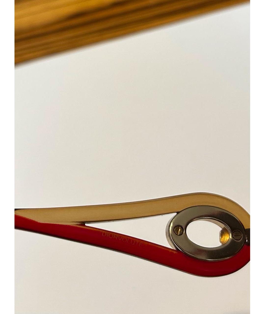 CHRISTIAN DIOR Бордовые пластиковые солнцезащитные очки, фото 8
