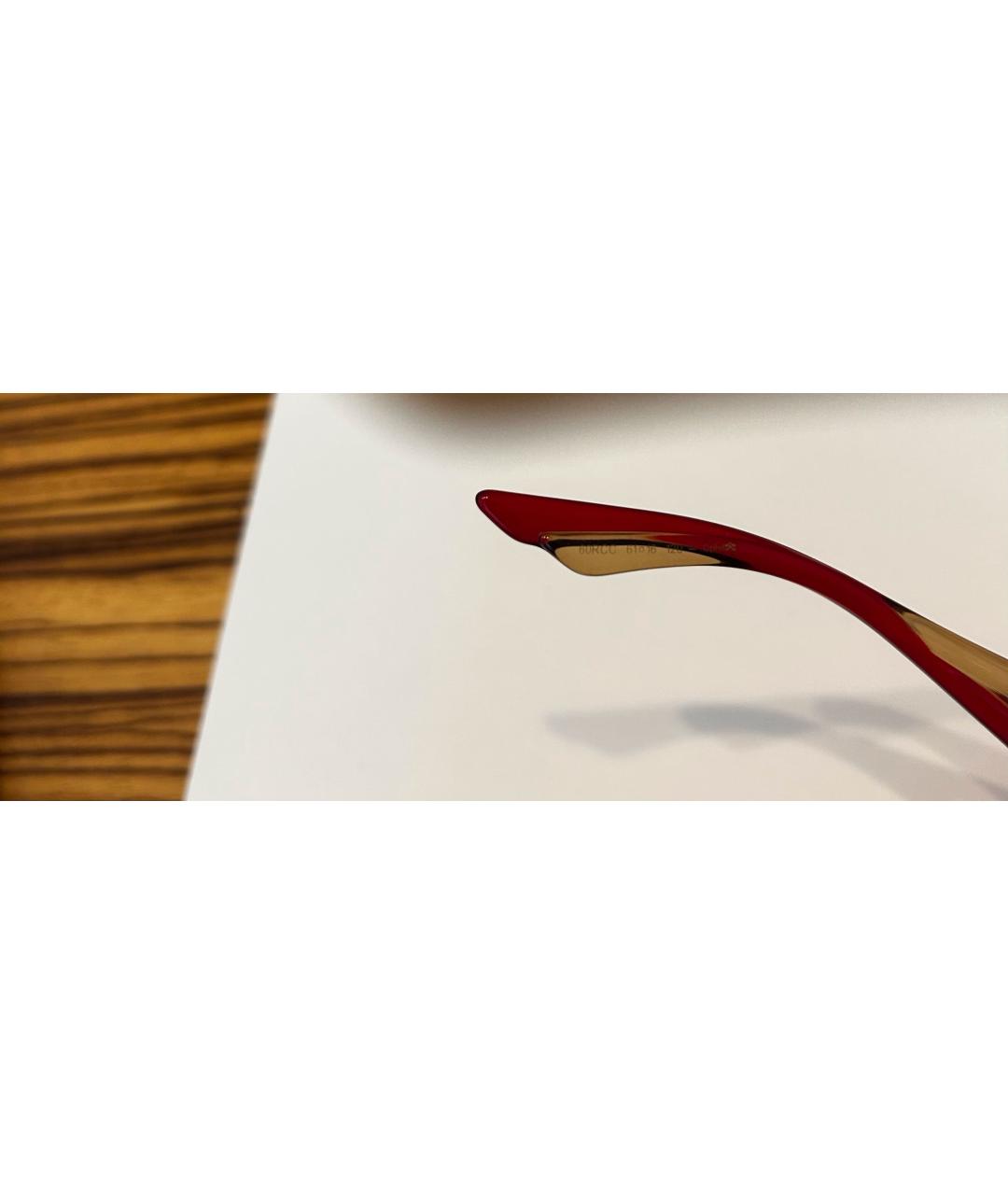 CHRISTIAN DIOR Бордовые пластиковые солнцезащитные очки, фото 7