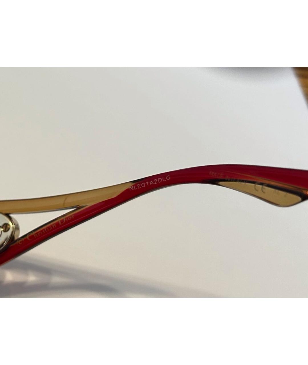 CHRISTIAN DIOR Бордовые пластиковые солнцезащитные очки, фото 6