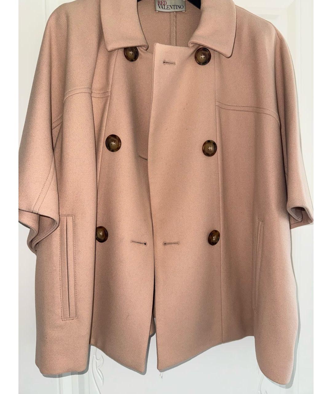 RED VALENTINO Бежевое шерстяное пальто, фото 2