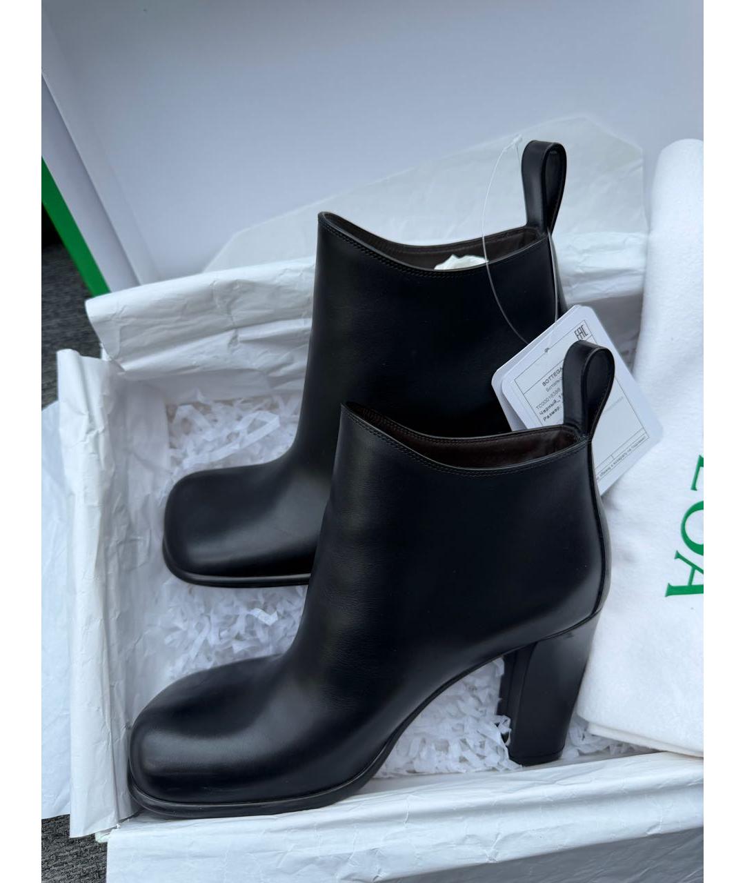 BOTTEGA VENETA Черные кожаные ботильоны, фото 6